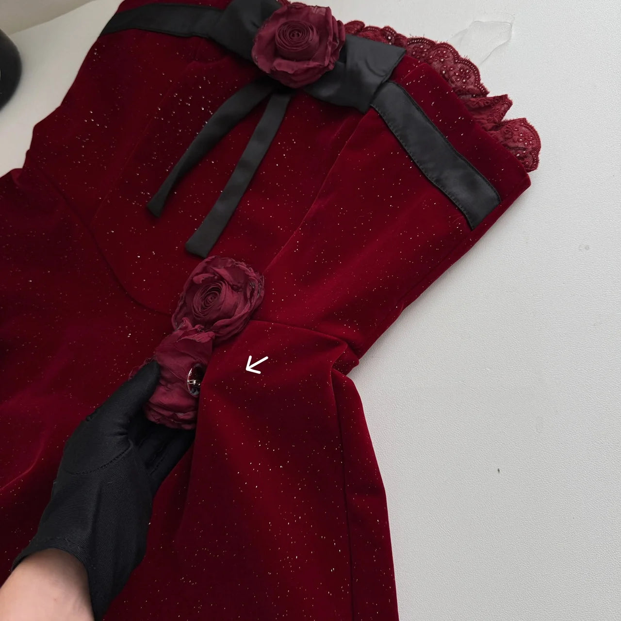 ADVBRIDGE  -  Y2K Sweet Floral Mini Dress for Women Elegant Strapless Slash Neck Lace Patchwork Princess Party Dresses French Short Vestidos