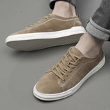 Advbridge White Fashion Men's Leather Sneakers Breathable Casual Loafer Shoes Mens Vulcanized Shoes Skate Shoes Men Tenis Masculino Comfy