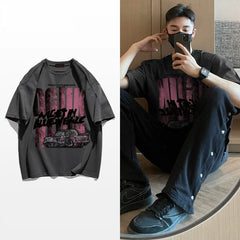 Advbridge Summer Goth Harajuku Design Graphic T-shirt For Men Hip Hop Fashion Cotton Short Sleeve Tee Shirts 2025 New Y2K Streetwear Tops