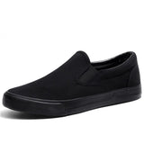 Advbridge Slip-on Shoes Cool Young Man Street Pure Black Footwear Breathable Flat Mens Casual Shoes Plus Size 45