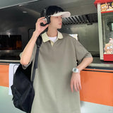 ADVBRIDGE  -  Mens Polo Shirt Fashion Polo Shirt New Button Fahion Short Sleeve Tops Casual Business Polo Shirt 2025 Summer Clothing Q108