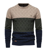 Advbridge long-sleeved trendy men's sweater slim-fitting crew neck men's versatile European size Autumn and winter new cross-border top