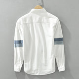 Advbridge Fashion Patchwork Contrasting Shirt for Men New Loose Cotton Casual Long Sleeve Shirt Men's Clothing