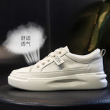 ADVBRIDGE  -  Leather sneakers 2025 Autumn/winter New Single Shoe Thick Soled Women's Shoes Flat Soled Shoes Casual Shoe Women's Board Shoes