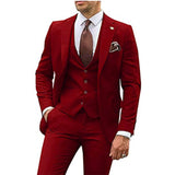 Advbridge 3 Pieces Beige Suits for Men Slim Fit Groom Tuxedo Wedding Suits Best Man Groomsmen Formal Party Suit Male Trajes De Hombre