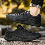 ADVBRIDGE  -  Designer Shoes Men Fashion Spring Autumn Large Men's Casual Shoes Leather Shoe Fashionable Handmade Man Shoes Sneakers Men