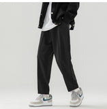 ADVBRIDGE  -  Summer Suit Pants Men Fashion Society Mens Black Dress Pants Korean Loose Straight Casual Pants Mens Office Formal Trousers