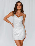 ADVBRIDGE  -  Women Sequin Cami Dress Glitter Sleeveless Shiny Dress Mini Dress Vintage Bodycon Dresses Sexy Lady  Evening Party Casual Dress