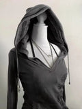 Advbridge American Retro Hooded Sweatshits Women Clothes Grunge Anime Hoodie Hoodies Women long-sleeved  Pullover Sweater Gothic