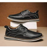 ADVBRIDGE  -  Men's Business Leather Shoes Breathable Non Slip Outdoor Men's Casual Leather Shoes Driving Shoes