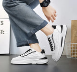 ADVBRIDGE  -  Designer Fashion White Men Casual Sneakers Lightweight Breathable Running Shoes Platform Outdoor Comfortable Tennis Shoes