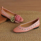 ADVBRIDGE  -  Rivet Brand Mary Jane Shoes Women Shallow Comfort Casual Elegant Flats Dress Shoes Flower Fashion Brand Designer Shoes Women
