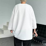 ADVBRIDGE  -  Male Good Quality T-Shirts Men Summer Sale Cotton Male T Shirt Short Sleeves Solid Tee Shirt Boys Basic Plain Tops 2025 Q73