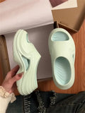 ADVBRIDGE  -  Summer Refreshing Sea Salt Simple Slipper Women Fashion Outwear New Shoes Female Increase Platform Beach Flip-flops Lady