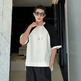 Advbridge Summer Loose Men's T-shirt Korean Style Casual Round Neck Letter Printed Short Sleeved Male Tops 2024 New Fashion