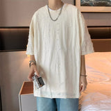 ADVBRIDGE  -  New Arrival Fashion Hip Hop Fashion Casual Leisure T Shirt Men Harajuku T-Shirts Korean Style Solid Color Tees Tops 2025 Q93