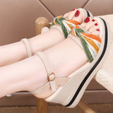 ADVBRIDGE  -  Summer women's shoes wedged sandals women's thick sole increase waterproof platform muffin bottom clasp color outside wear