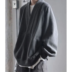 Advbridge Men‘s Wintern outfits New Spring and Autumn Fashion Simple Trendy Men's V-Neck Loose Casual Small Puppy Handsome Lazy Men's Oversize Sweater Advbridge Men‘s Wintern outfits