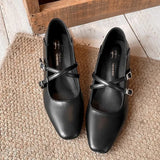 Advbridge 2025 Spring Women Ballet Flats Shoes Fashion Shallow Square Toe Shoes Concise Soft Sole Dress Slip On Shoes