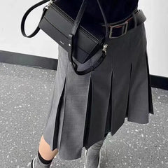 Advbridge -  Women Multi-way Pleated Tailored Midi Skirt