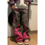 Advbridge Y2k Vintage Gothic Women Purple Jeans Oversized High Waist Wide Leg Denim Pants Hip Hop Streetwear Japanese 2000s Style
