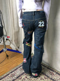 Advbridge Y2k Graphic Cargo Jeans Women Harajuku Grunge Low Waist Denim Trouser Vintage High Street Aesthetic Japanese 2000s Jeans