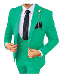 Advbridge Formal Men 3 Piece Wedding Suit Groom Tuxedo Slim Fit Business Suits Champagne Wedding Suit Costume Homme (Blazer+Pants+Vest)