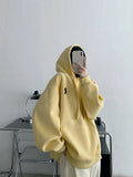 Advbridge Women's Casual Sweatshirts Autumn Winter New Lazy Style Solid Color Thick Loose Hooded Coat Streetwear Tops