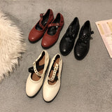 Advbridge  -  2024 Spring Women Grandma's Flat Shoes Fashion Round Toe Shallow Slip On Female Casual Mary Jane Shoes Soft Flat Heel Zapatos