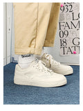 ADVBRIDGE -  Real leather men's shoes 2025  spring new Korean trend versatile and old-fashioned shoes thick white sole sports and leisure shoe