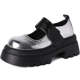 ADVBRIDGE  -   Mary Jane Shoes Women's French Temperament National Style Single Shoes with Skirts Women's Shoes Platform Small Leather Shoes