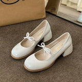 Advbridge Block Heels For Women Pumps Slip On Comfortable High-Heeled Shoes Mary Jane Sandals Ladies Shallow Mouth Basketball Platform Lac