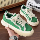 ADVBRIDGE  -  Spring New Men's Fashion All Small Design Green Canvas Shoes boy flats Shoes Low Top Board Shoes Student Shoes