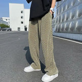 Advbridge Men's Casual Pants Hip Hop Hippie Trousers Male Plaid Loose Summer Stylish Korean Style Y2k Cotton Long New In Comfortable
