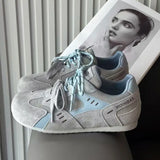 ADVBRIDGE  -  Women's Casual Shoes Ins Style De Training Shoes Soft Sole Non-slip Comfortable Running Sneakers Two Color Lace up Casual Shoes