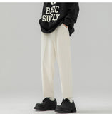 ADVBRIDGE  -  Summer Suit Pants Men Fashion Society Mens Black Dress Pants Korean Loose Straight Casual Pants Mens Office Formal Trousers