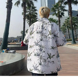 ADVBRIDGE  -  Men's Summer Floral Shirt Breathable Tropical Print Casual Beachwear Holiday Party Shirts for Hot Weather Plus 5XL