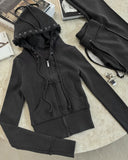 ADVBRIDGE  -  Y2K Women's Vintage long-sleeved slim-fit Sweatshirt Goth Hoodie Spice Coat Goth casual High Street Millennium 2000 Emo Fashion