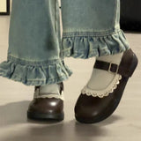 Advbridge Woman Pumps Gothic Shoes for Women Kawaii Mary Jane Evening Black Cute Low Heel Elegant Japanese Style Lolita Round Toe L Korean