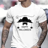 Advbridge Men's T-shirt for Men Fashion Happy Halloween Bat Printed Men T Shirt Short Sleeve Streetwear Summer Casual Men's Tshirts Tops