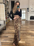 Advbridge High Waist Leopard Print Trumpet Maxi Skirt Women Spring Summer Long Satin Skirt Faldas Mujer 2024 Side Zip Party Skirt