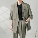 Advbridge Autumn Men's Clothing Light Luxury Business Leisure Suit Jacket Set Streetwear Elegant Korean Popular Clothes Slim Pants Suit