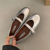 ADVBRIDGE  -  Spring Brand Women Flats Soft Leather Eelgant Dress Shoes Round Toe Shallow Slip On Ladies Casual Ballet Shoes New Woman