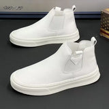 Advbridge High Top Sneaker Men Designer Ankle Boots Fashion Casual Microfiber Leather Upper Height Increased Flat Platform Board Shoes