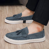 ADVBRIDGE  -  Tassel Suede Loafers Man Moccasins Comfy Flat Men's Summer Shoes Fashion Slip-on Driving Casual Shoes For Man chaussure hommes