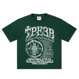 Advbridge Dark Summer New T Shirt for Men and Women Cotton Printed Short Sleeved Y2K Gothic Punk Round Neck Retro Casual Design Niche Tops