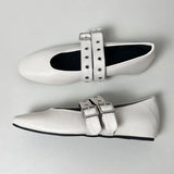 Advbridge Fashion Buckle Strap Women Flats Mary Janes Shoes Casual Round Toe Luxury Female Footwear Shallow Ladies Flats With Shoes