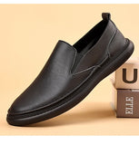 ADVBRIDGE  -  Leather Shoes Men's 2025 Summer New Male Leather Shoe Leather Man Casual Single Shoe Solid Color Breathable Mans Shoes Loafers