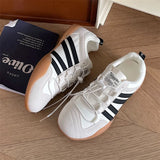 ADVBRIDGE  -  Retro Fashion Trend Casual Flat Ballet Style Single Shoes for Women New Spring Comfortable Versatile Shallow Mouth Sneakers