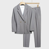 Advbridge Autumn Men's Clothing Light Luxury Business Leisure Suit Jacket Set Streetwear Korean Popular Clothes Slim Pants Suit M-3XL